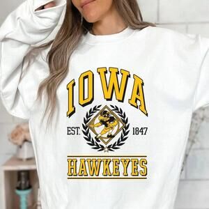 University Of Iowa White Sweater, 1847 Unisex Sweatshirt